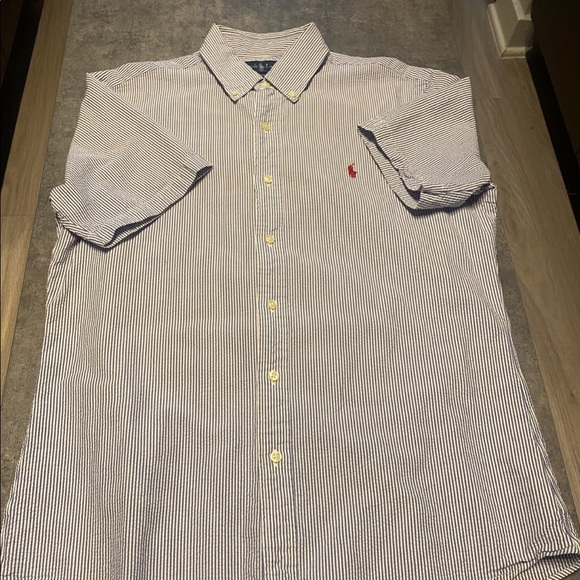 polo men's short sleeve button down - Picture 1 of 3